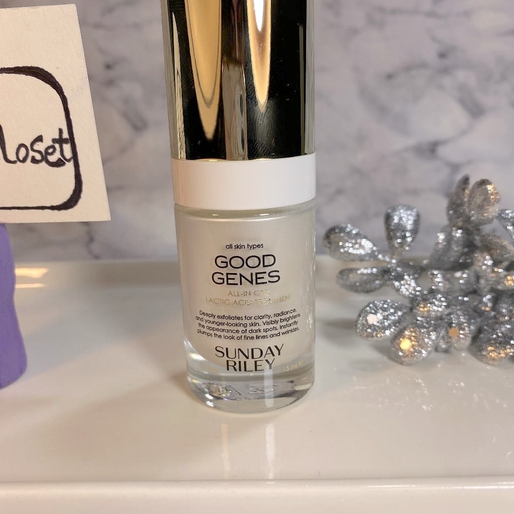SUNDAY RILEY Skincare,Good Genes All-In-One Lactic Acid Serum-Travel15ml,0.5-NEW - Picture 2 of 16